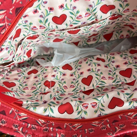 Vera Bradley small Tote Imperial Hearts Red - Picture 6 of 7